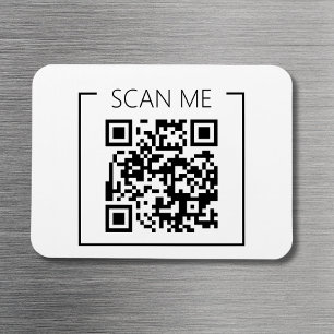 Minimalistische QR-code Scan Me Zakelijk Magneet