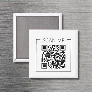 Minimalistische QR-code Scan Me Zakelijk Magneet