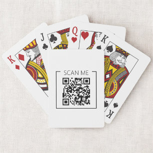 Minimalistische QR-code Scan Me Zakelijk Pokerkaarten