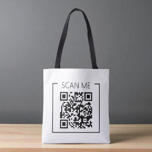 Minimalistische QR-code Scan Me Zakelijke Draagtas