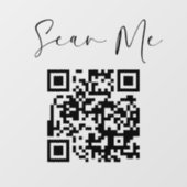 Minimalistische QR-code Scan mij Bedrijf Raamsticker (Vel)