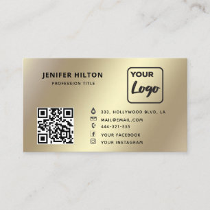 Minimalistische QR-code social media logo business Visitekaartje