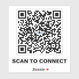 Minimalistische QR-code-Sticker – Stroomlijnverbin Sticker