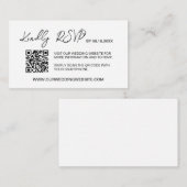 Minimalistische QR-code Trouwwebsite RSVP-budget Informatiekaartje (Voorkant / Achterkant)