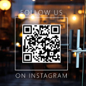 Minimalistische QR-code Volg ons op Instagram Raamsticker