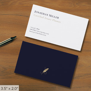 Minimalistische Quill-Logo Visitekaartje