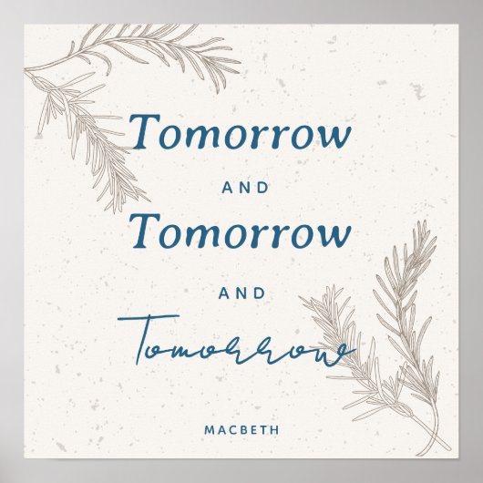  minimalistische quote Boho Elegant Poster (Voorkant)