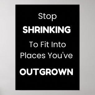 Minimalistische quote over het versterken van pers poster