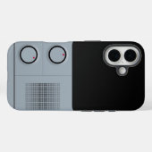 Minimalistische radiokiezer Case-Mate iPhone case (Achterkant (horizontaal))