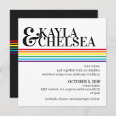 Minimalistische Rainbow bruiloft uitnodiging (Voorkant / Achterkant)