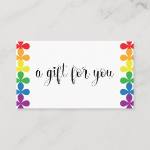 Minimalistische Rainbow Business Cadeaubon Visitekaartje