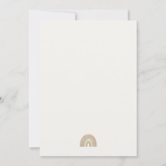 Minimalistische Rainbow Stationery | Modern Note K Bedankkaart (Voorkant)