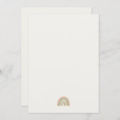 Minimalistische Rainbow Stationery | Modern Note K Bedankkaart (Voorkant / Achterkant)