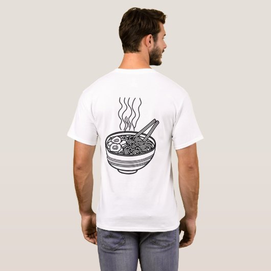 Minimalistische Ramen Line Art T-shirt (Achterkant volledig)