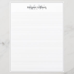 Minimalistische rand monogram briefpapier