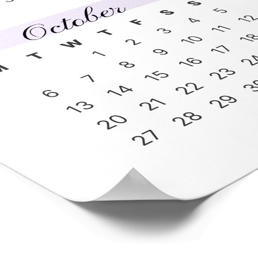 Minimalistische Regenboog 2025 Agenda Poster (Hoek)