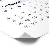 Minimalistische regenboogkalenderposter 2026 poster (Hoek)