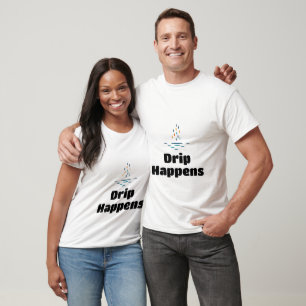 Minimalistische regenval rimpels t-shirt