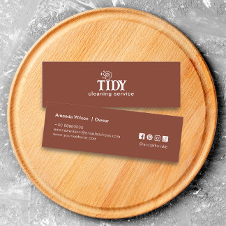 Minimalistische reinigingsservice voor verbrand Si Mini Visitekaartje
