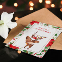 Minimalistische rendieren kerstvakantie Kaart