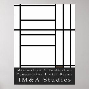 Minimalistische replicatie 2 Samenstelling 1 met b Poster