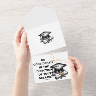  minimalistische retro afstudeerdop Motivatio All In One Uitnodiging