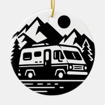Minimalistische Retro Camper Van Adventure