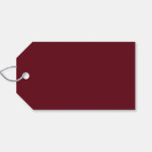 Minimalistische Retro Chic Rood Goud Vrolijk Kerst Cadeaulabel (Achterkant Horizontaal)