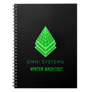 Minimalistische Retro-Futurisme Omni Systems Tech Notitieboek