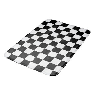 Minimalistische Retro Geruite – Monochrome Streetw Badmat