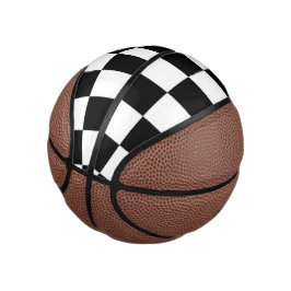 Minimalistische Retro Geruite – Monochrome Streetw Basketbal