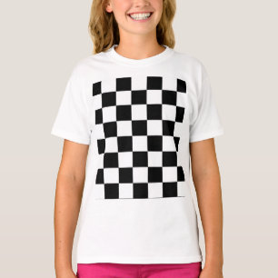 Minimalistische Retro Geruite – Monochrome Streetw T-shirt