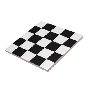 Minimalistische Retro Geruite – Monochrome Streetw Tegeltje