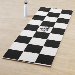 Minimalistische Retro Geruite – Monochrome Streetw Yogamat