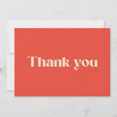 Minimalistische Retro Groovy Jaren 60 Bedankkaart (Voorkant)