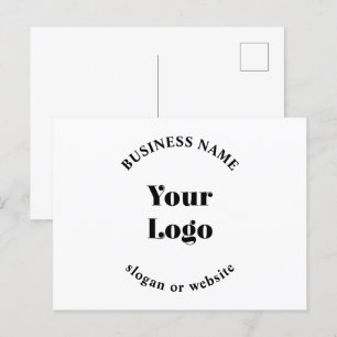 Minimalistische Retro-Modern Sjabloon voor je Logo Briefkaart