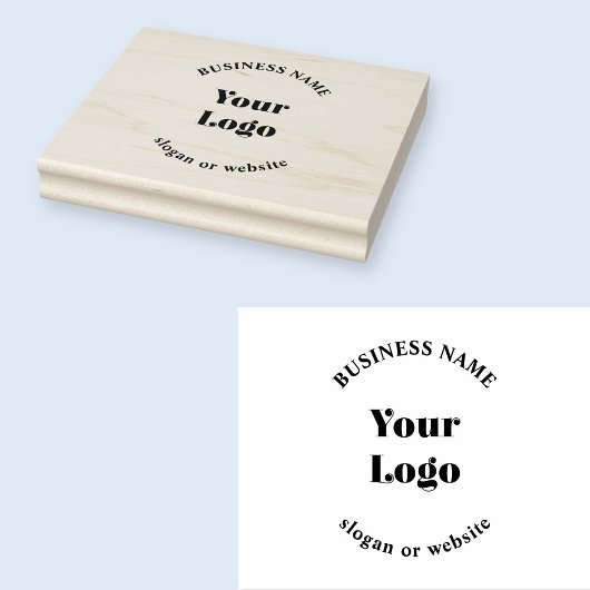 Minimalistische Retro-Moderne Sjabloon voor uw Log Rubberstempel