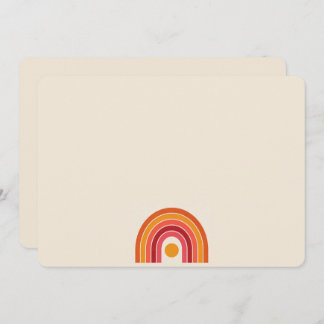 Minimalistische Retro Rainbow Note-Kaart Kaart