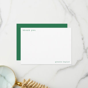 Minimalistische Retro Schrijfmachine Aangepaste Ke Bedankkaart