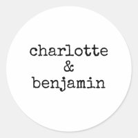 Minimalistische Retro Schrijfmachine Koppel Namen