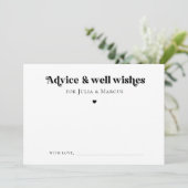 Minimalistische Retro Script Hartelijke Wensen Huw Advieskaart (Staand voorkant)