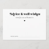 Minimalistische Retro Script Hartelijke Wensen Huw Advieskaart (Voorkant)