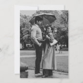 Minimalistische Retro Typografie Trouwen Save the  Kaart (Achterkant)