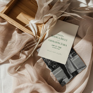 Minimalistische Retro Typografie Trouwen Save the  Kaart