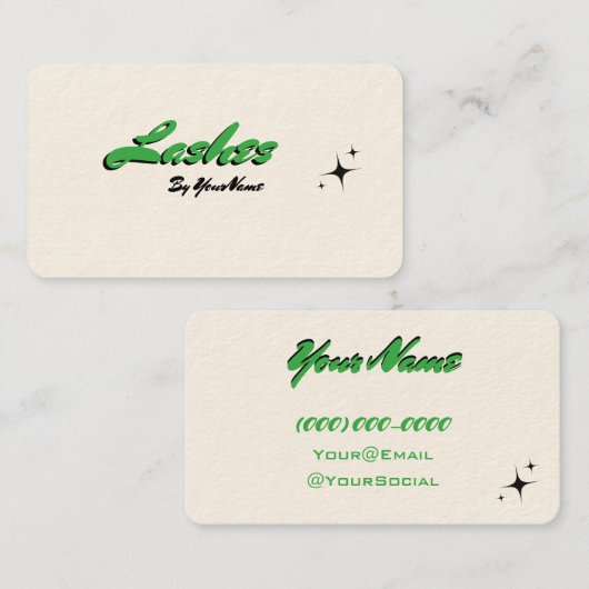 Minimalistische retro-Visitekaartjes Visitekaartje (Voorkant / Achterkant)