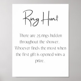 Minimalistische Ring Hunt Game Poster