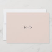 Minimalistische ringen bruiloft kaart (Achterkant)