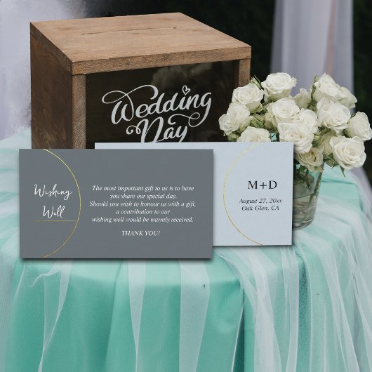 Minimalistische ringen Bruiloft Wishing Well Informatiekaartje