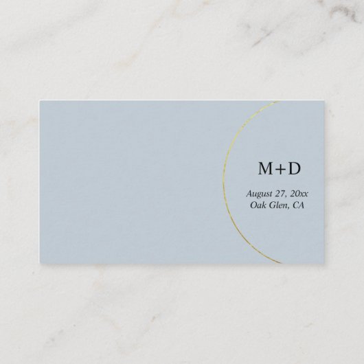 Minimalistische ringen Bruiloft Wishing Well Informatiekaartje (Achterkant)