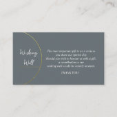 Minimalistische ringen Bruiloft Wishing Well Informatiekaartje (Voorkant)